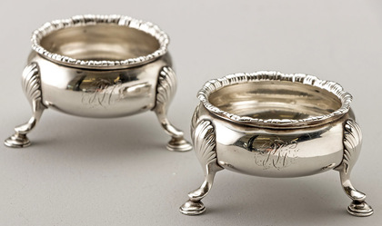 Early Georgian Silver Salt Cellars (Pair) - David Hennell I